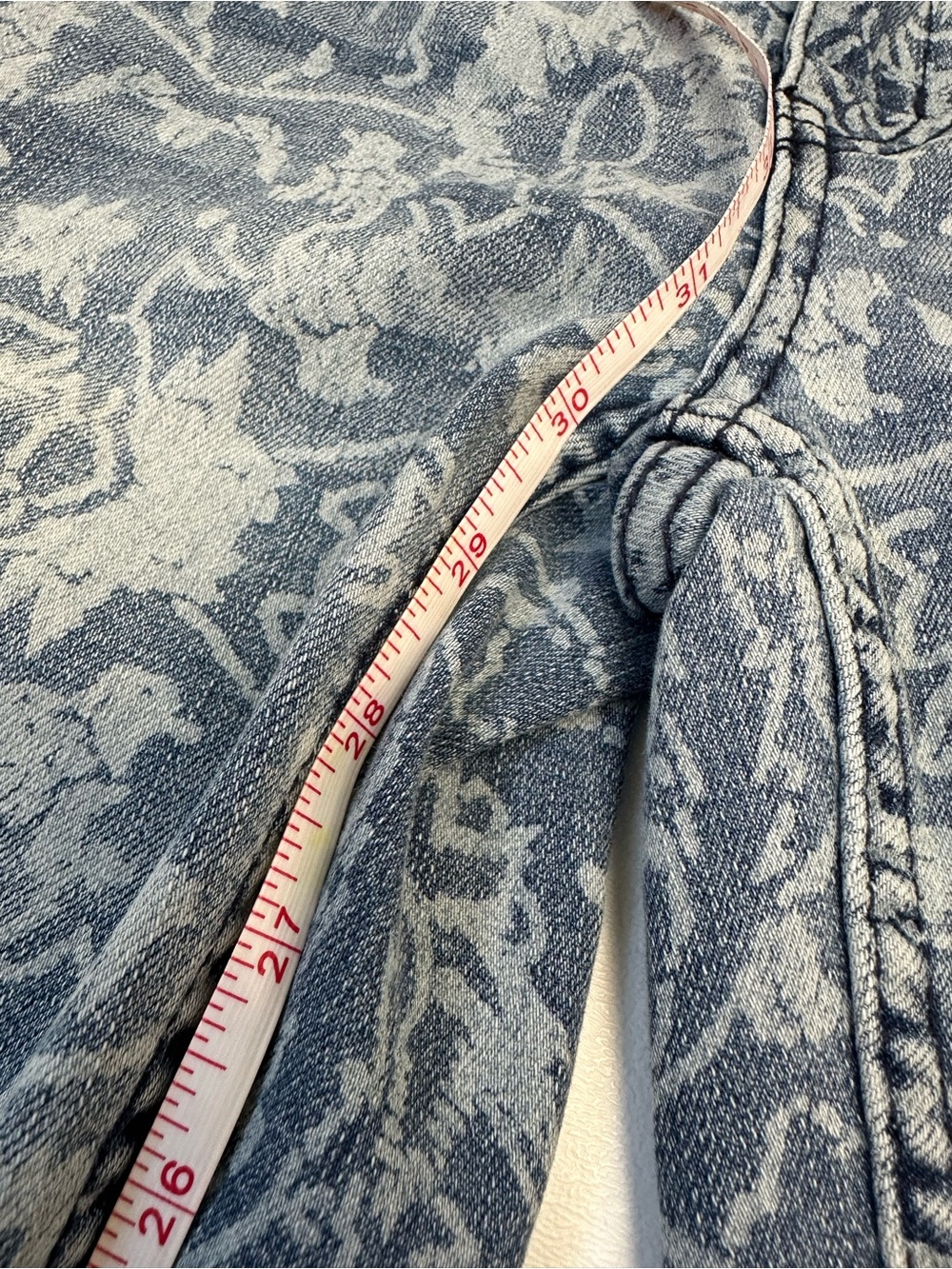 We The Free Blue Floral-Print Flare Jeans - Picture 2 of 11
